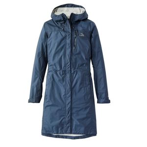 NWOT L.L. Bean Women's Trail Model Rain Coat Size Small Navy Blue